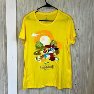 Disney Parks Large Epcot Flower and Garden festival T-Shirt 2015. Yellow Minnie